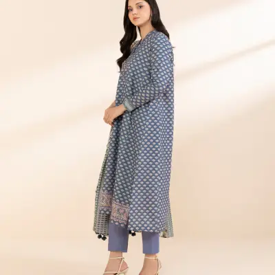 3 Piece - Embroidered Light Khaddar Suit