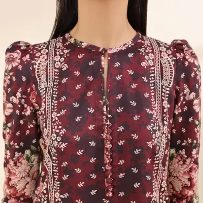 3 Piece - Printed Linen Suit