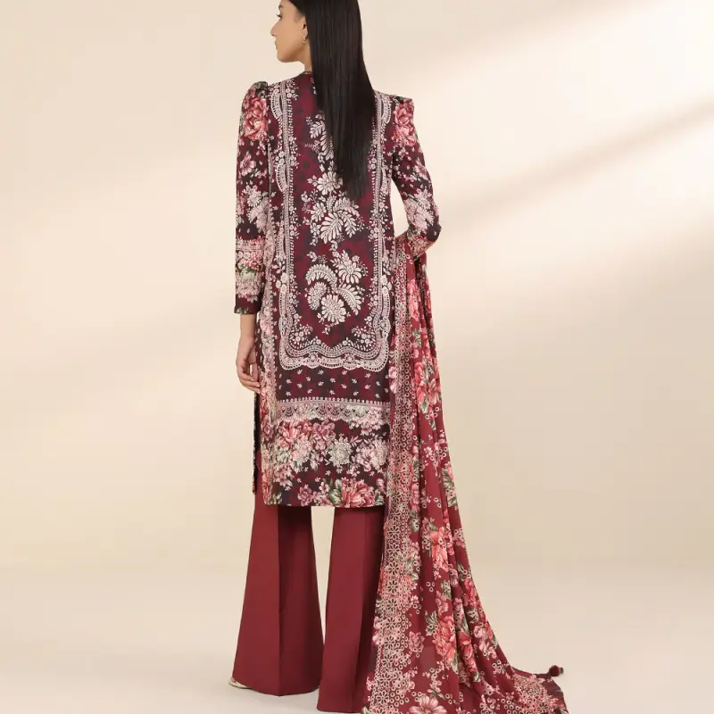 3 Piece - Printed Linen Suit