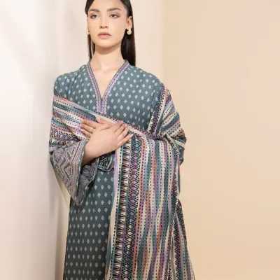 3 Piece - Light Khaddar Suit