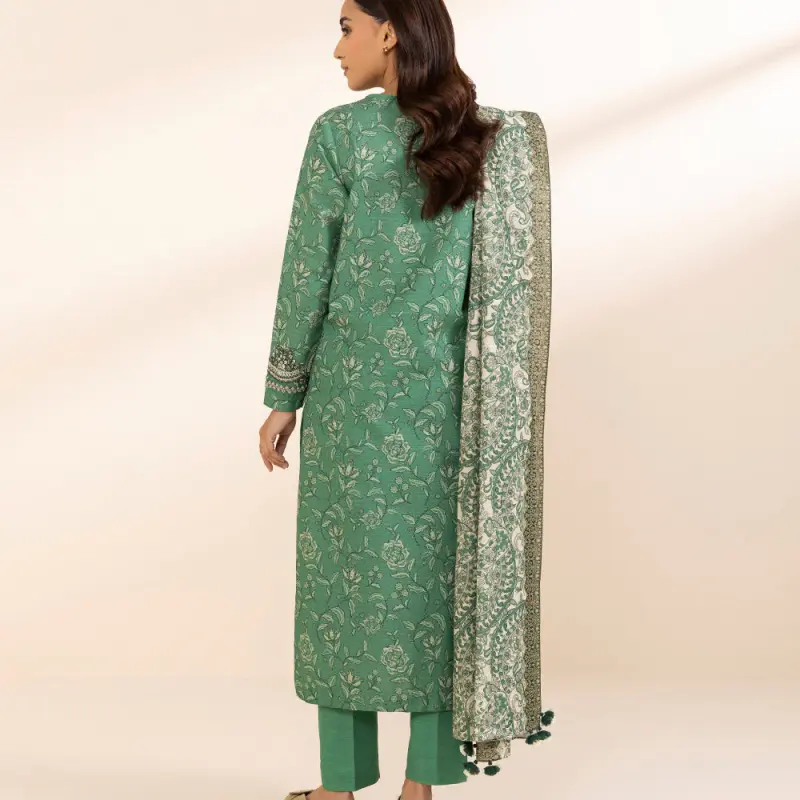 3 Piece - Embroidered Khaddar Suit