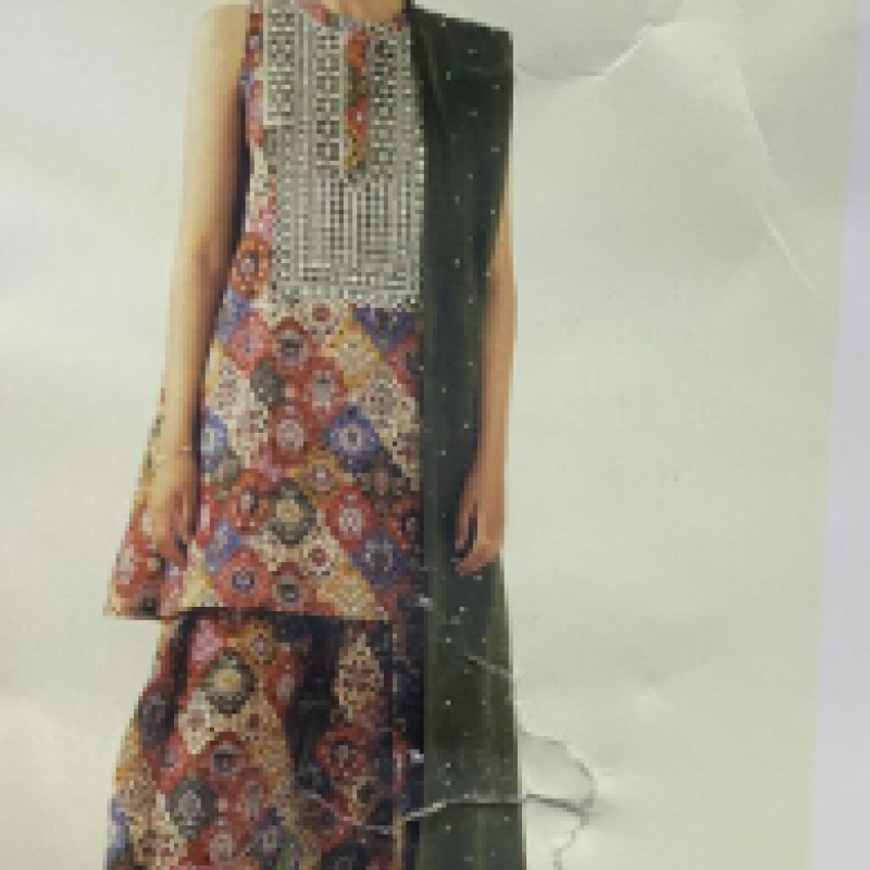 3 Piece - Embroidered Khaddar Suit