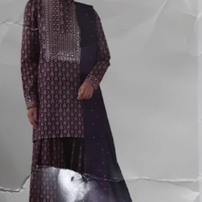 3 Piece - Embroidered Khaddar Suit