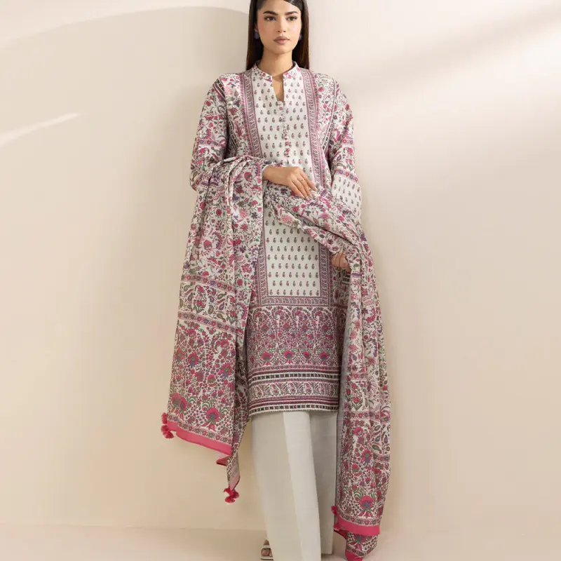3 Piece - Printed Khaddar Suit