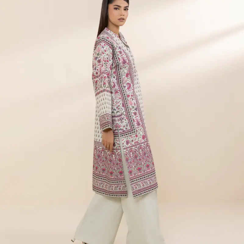 3 Piece - Printed Khaddar Suit