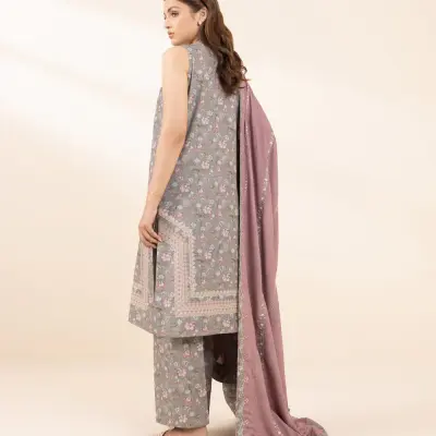 3 Piece - Embroidered Khaddar Suit